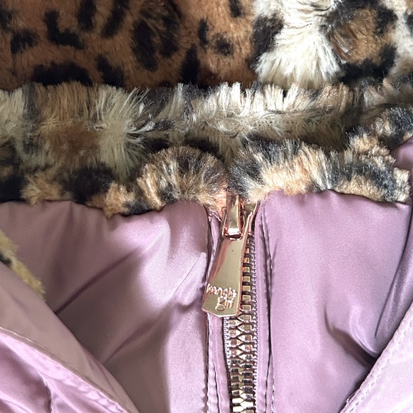 New Kensie Girl Toddler Girls Mauve jacket Coat Puffer Rose Gold Hardware Size 4 - Picture 5 of 11